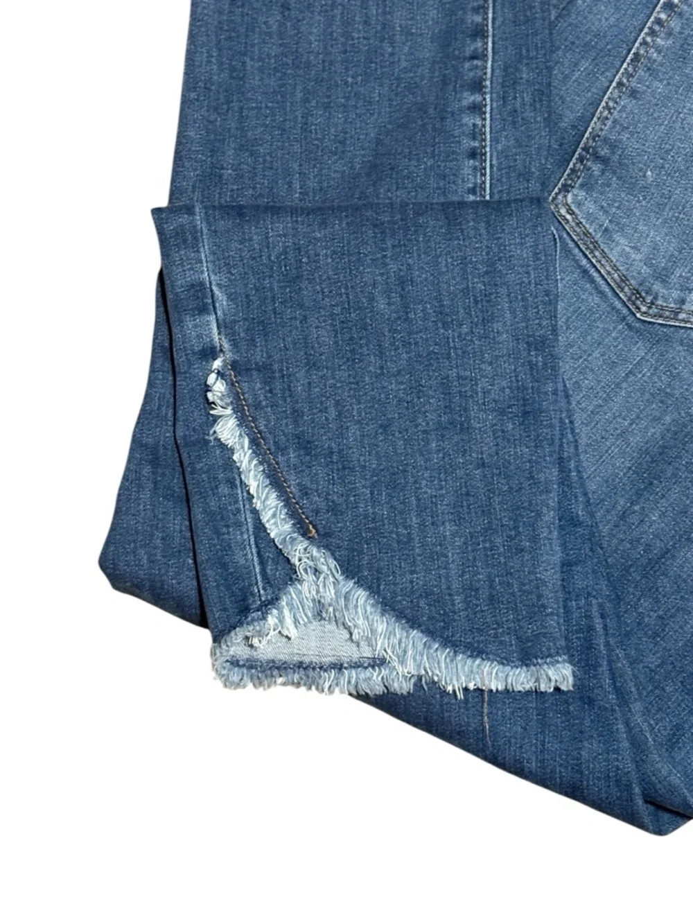 Loft Cropped Distressed Hem Skinny Jeans - Picture 5 of 5